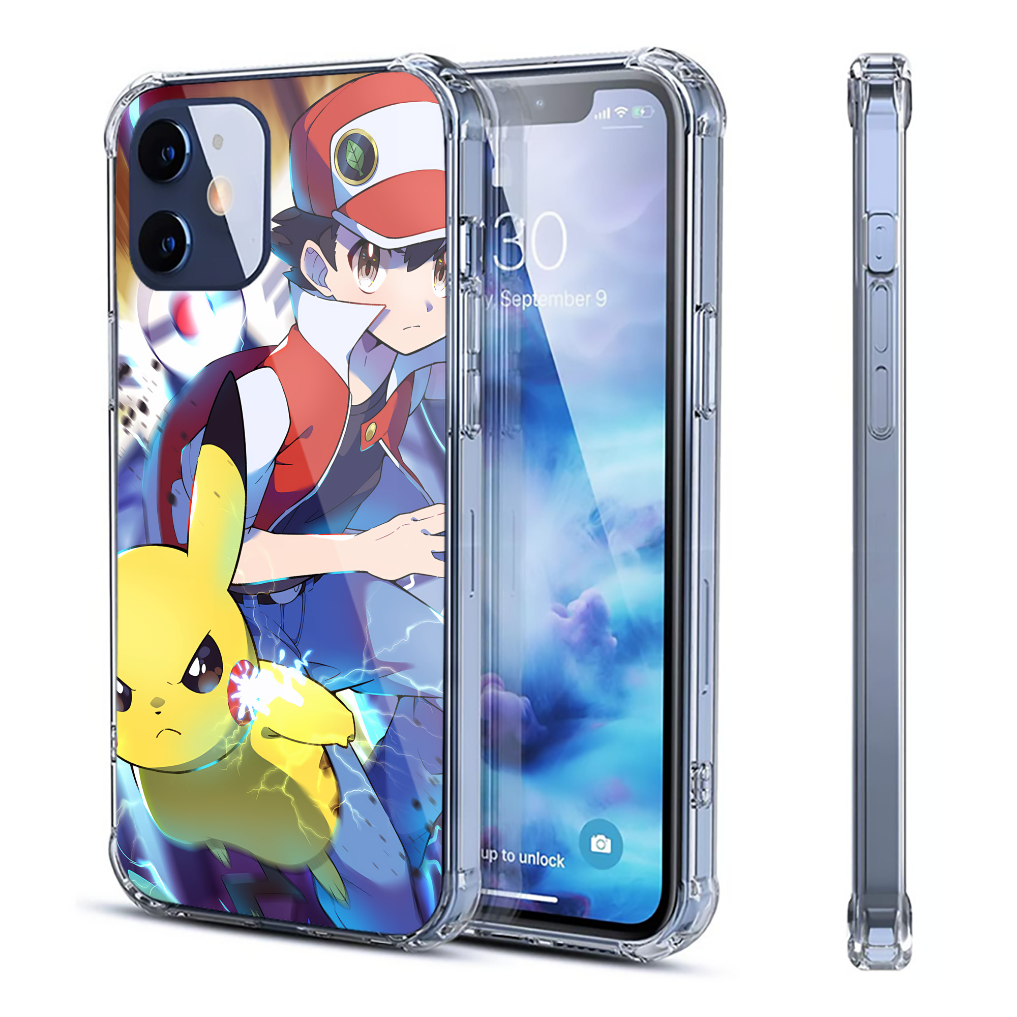 （画像用） ポケットモンスター Pokémon 【iPhone 12シリーズ対応】透明スマホケース（クリアソフトケース）